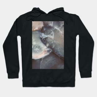 Celestial Blue Quartz Abstract, Right Hoodie